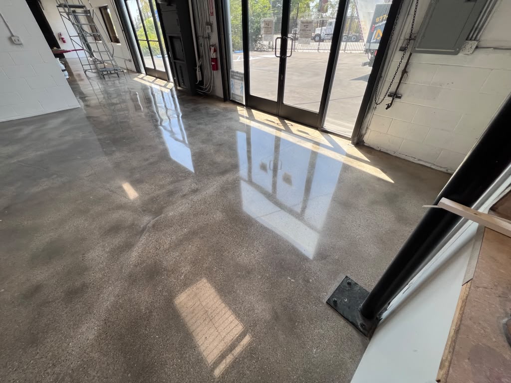 polished concrete flooring office solution in orange county