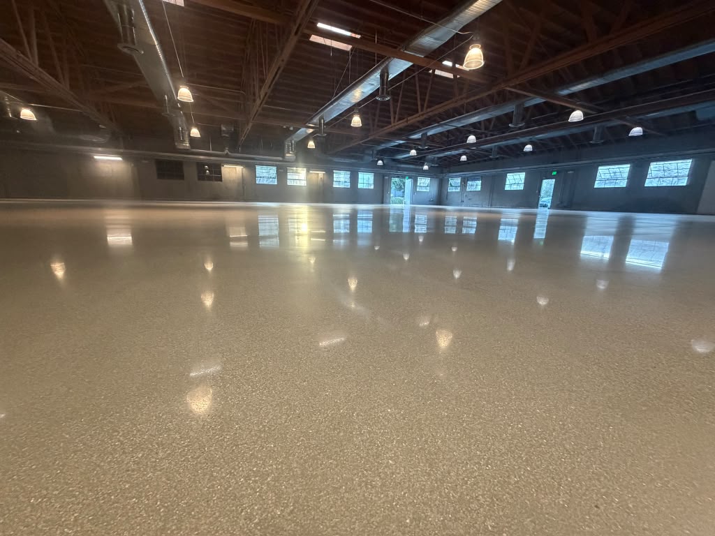 Warehouse concrete polished floors in orange county