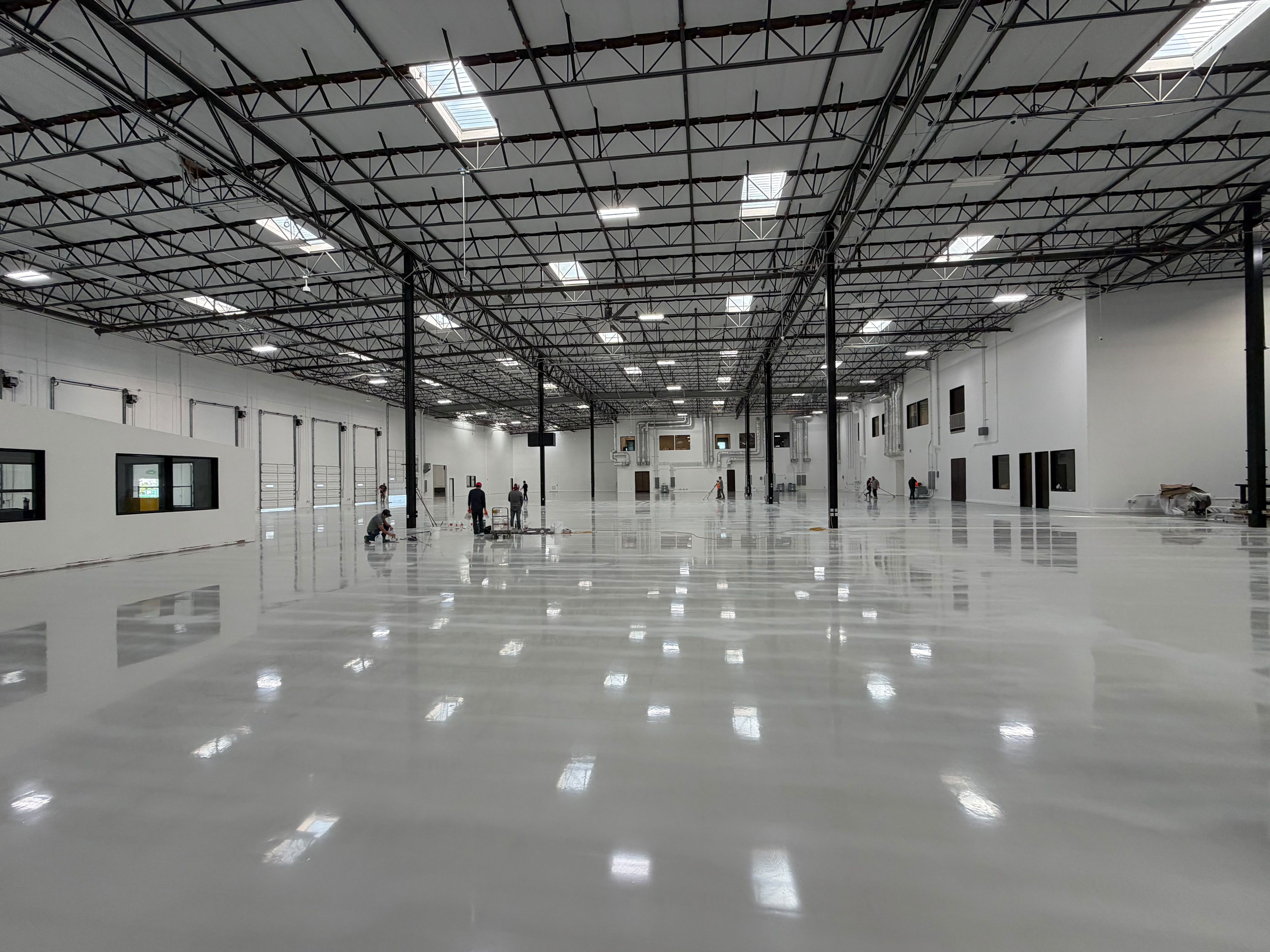 Warehouse concrete polished floors in orange county