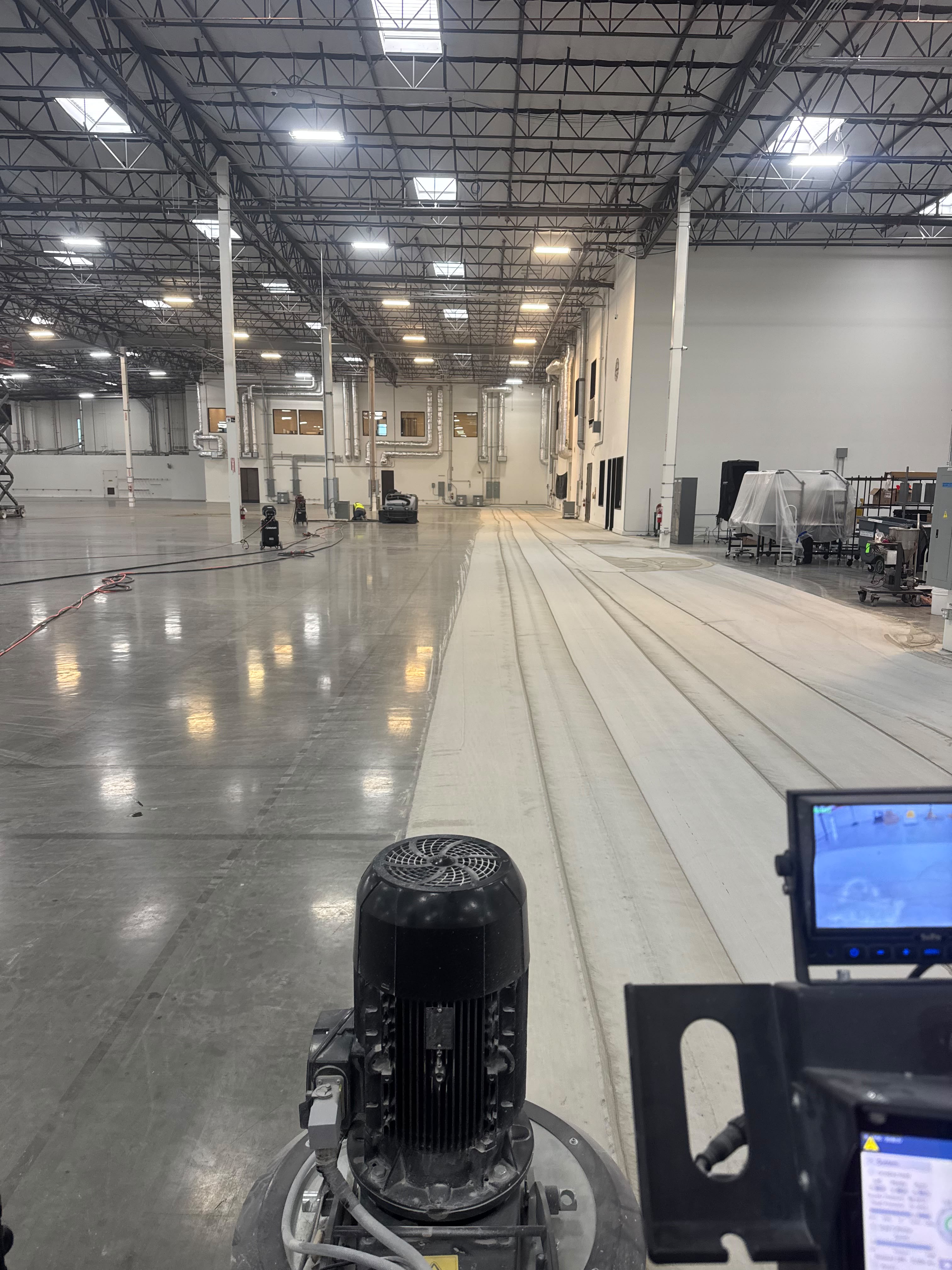 Warehouse concrete polished floors in orange county