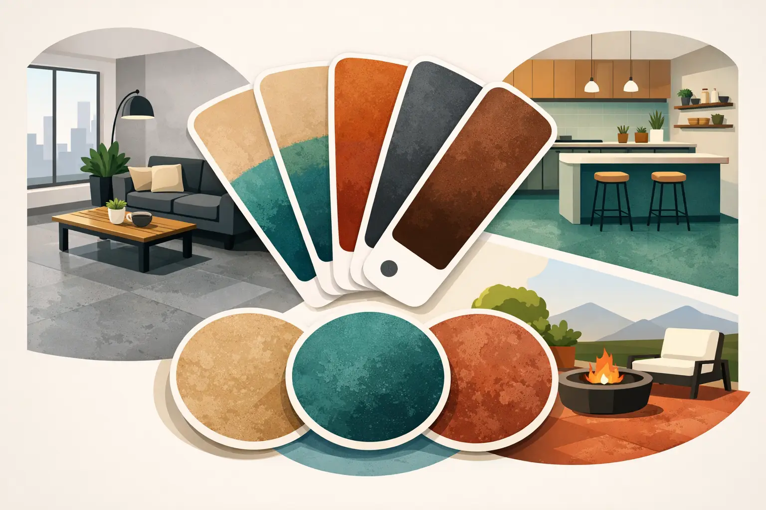 Best Concrete Floor Dye Colors for Any Space