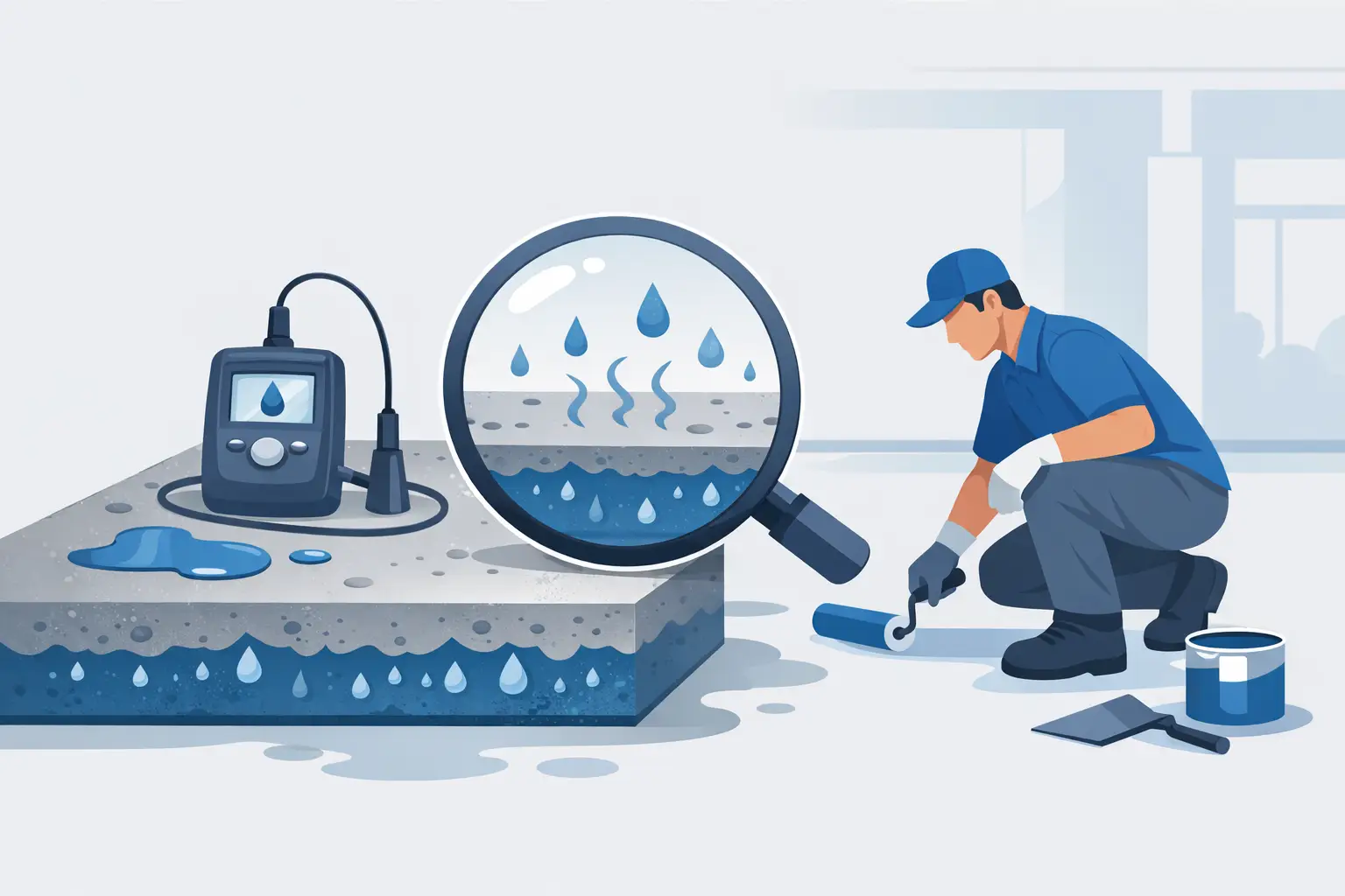 How to Evaluate Slab Moisture Before Coating