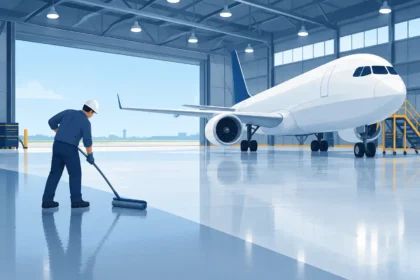Airplane Hangar Floor Upgrade for Hard Work